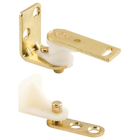 Prime-Line Hinge Set, Caf Door Style, Brass Single Pack U 9133